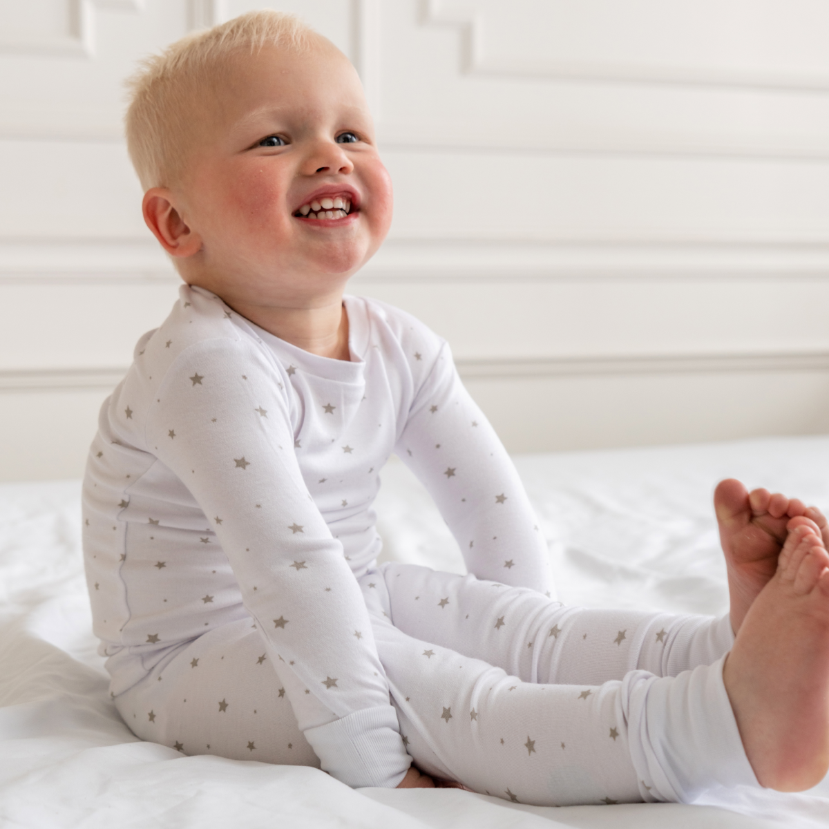 Toddler/Kids Bamboo Pajamas - Grey Star -DS
