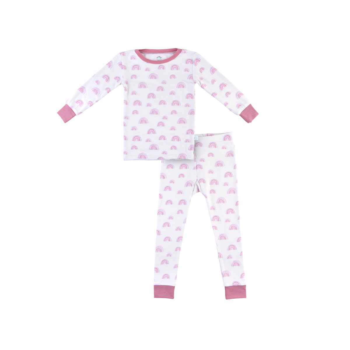 Toddler/Kids Bamboo Pajamas - Pink Rainbow -DS