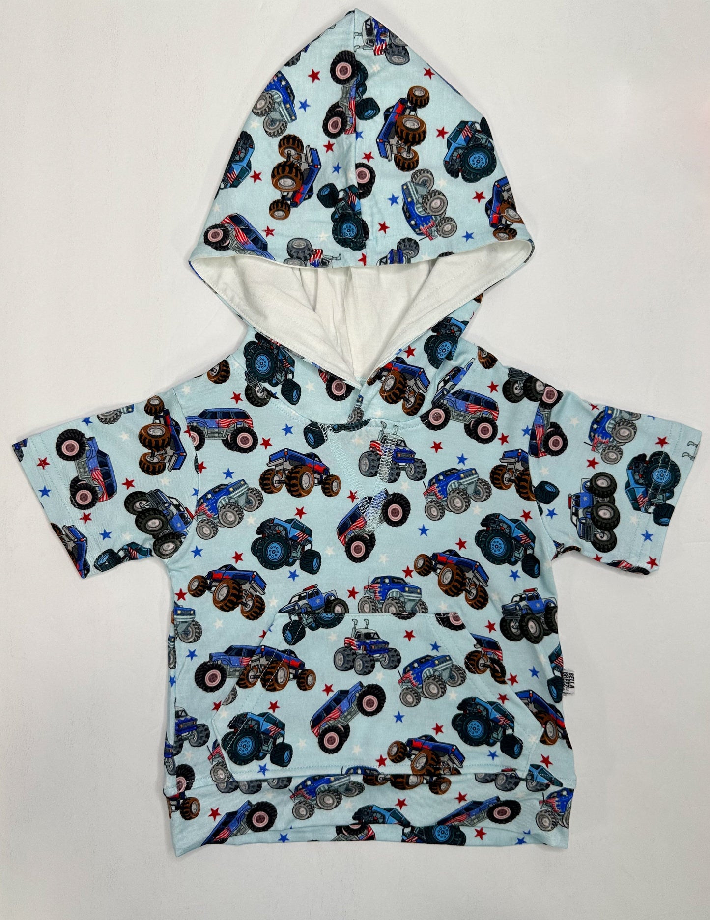 Red, White & Vroooom Bamboo Hooded Top -DS