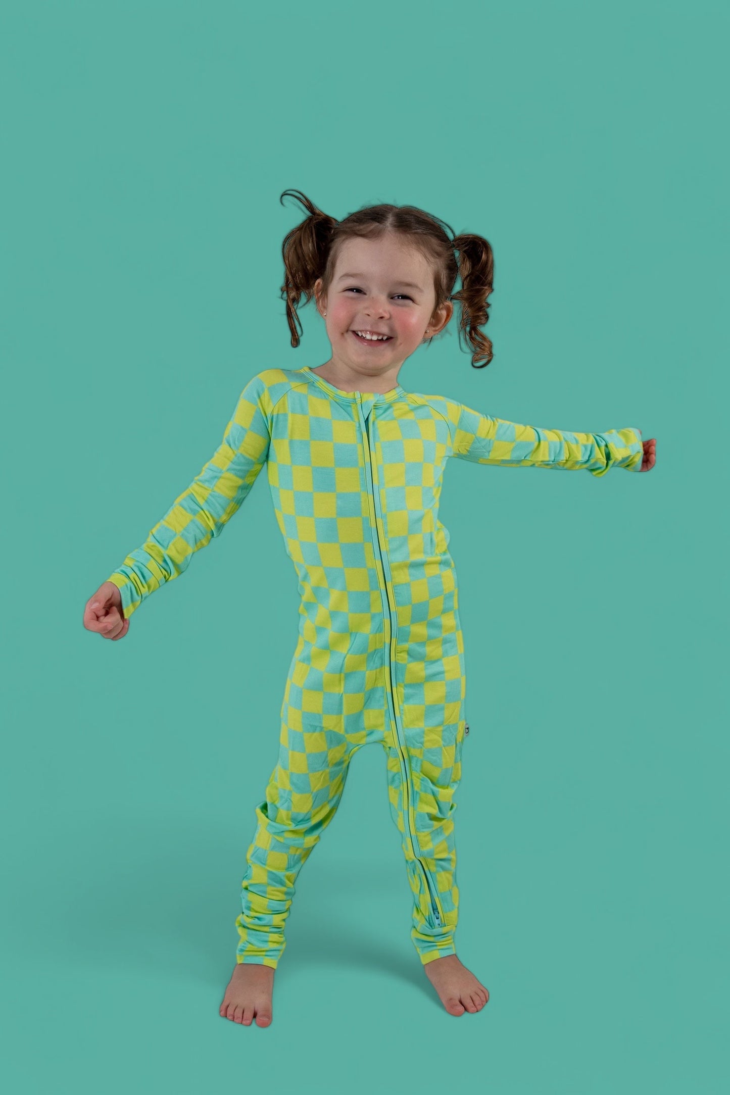 BE BOLD CHECKERS DREAM ROMPER -DS