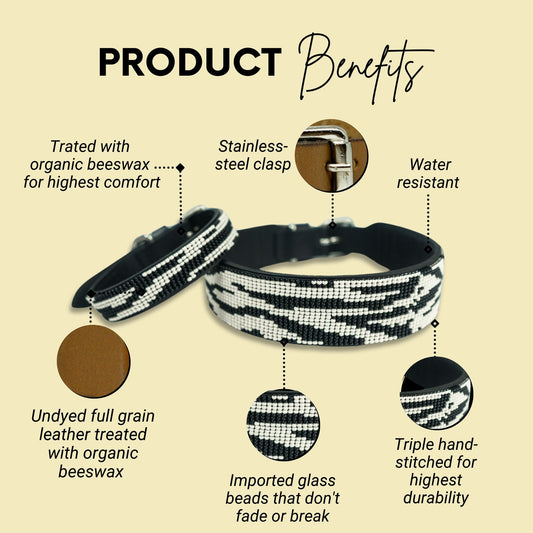 Zebra Sambboho dog collar (animal print collection) -DS