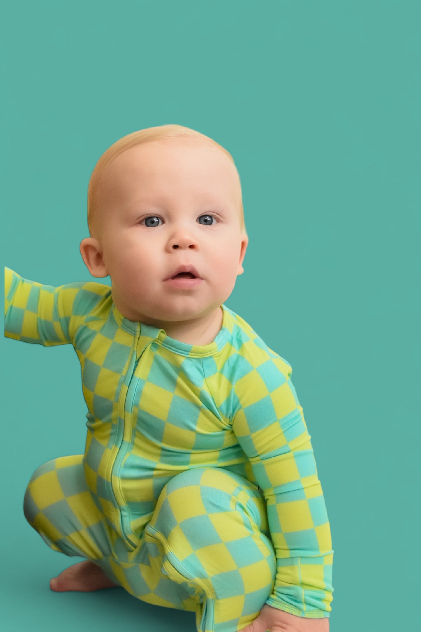BE BOLD CHECKERS DREAM ROMPER -DS