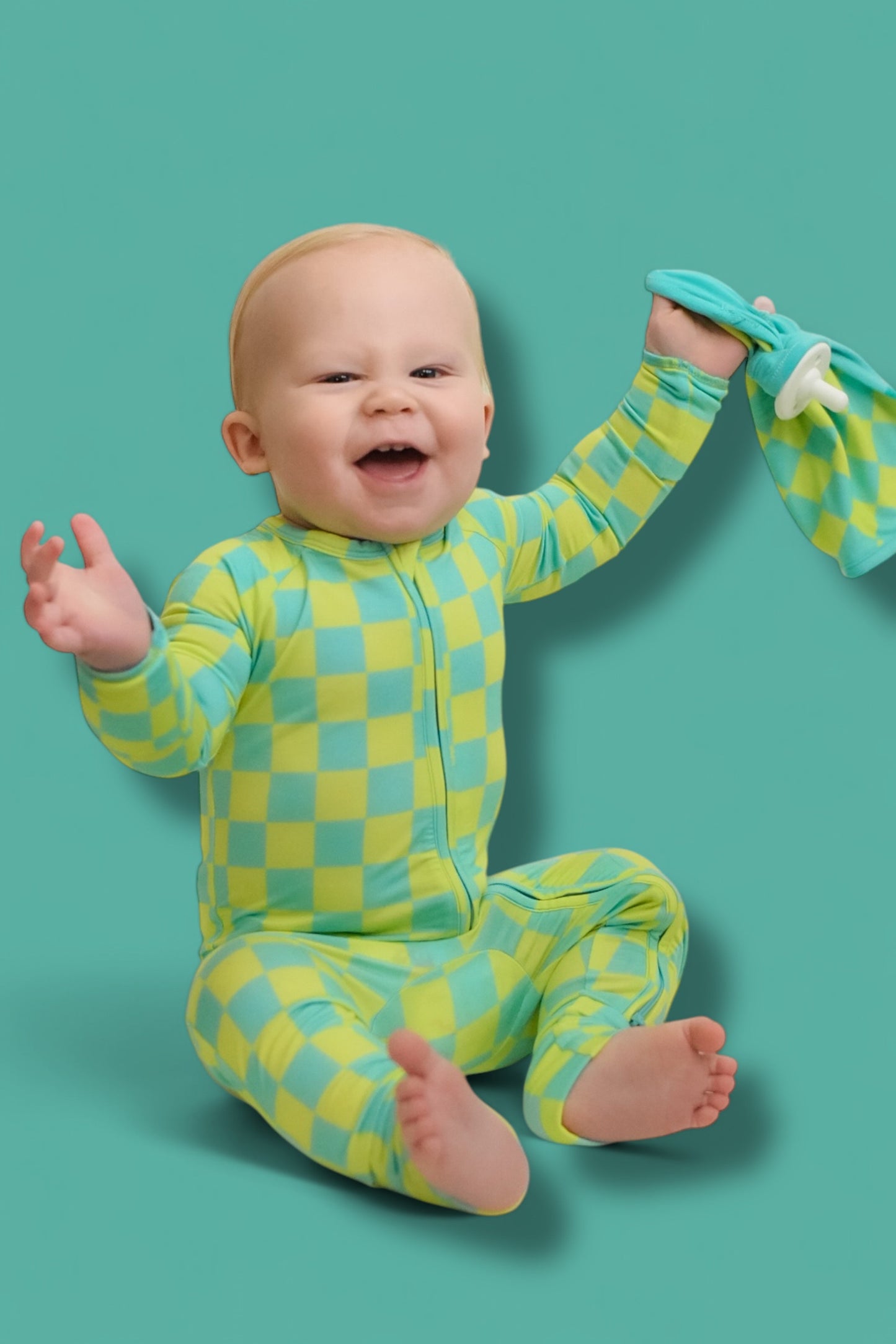BE BOLD CHECKERS DREAM ROMPER -DS