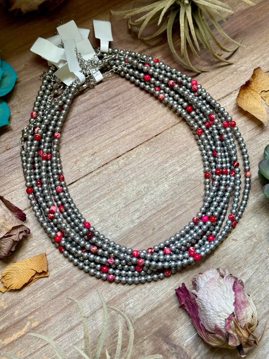 Pink Sea Sediment Necklace -DS