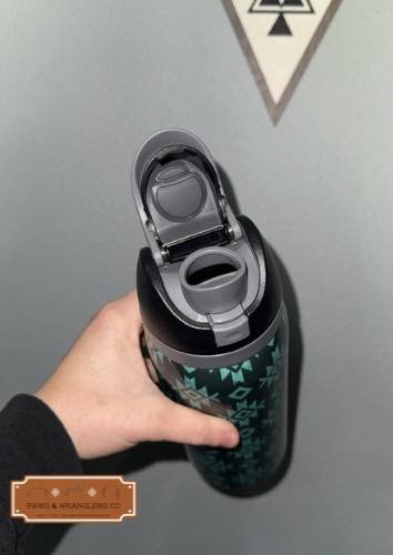 32oz Black & Teal Aztec Tumbler RTS