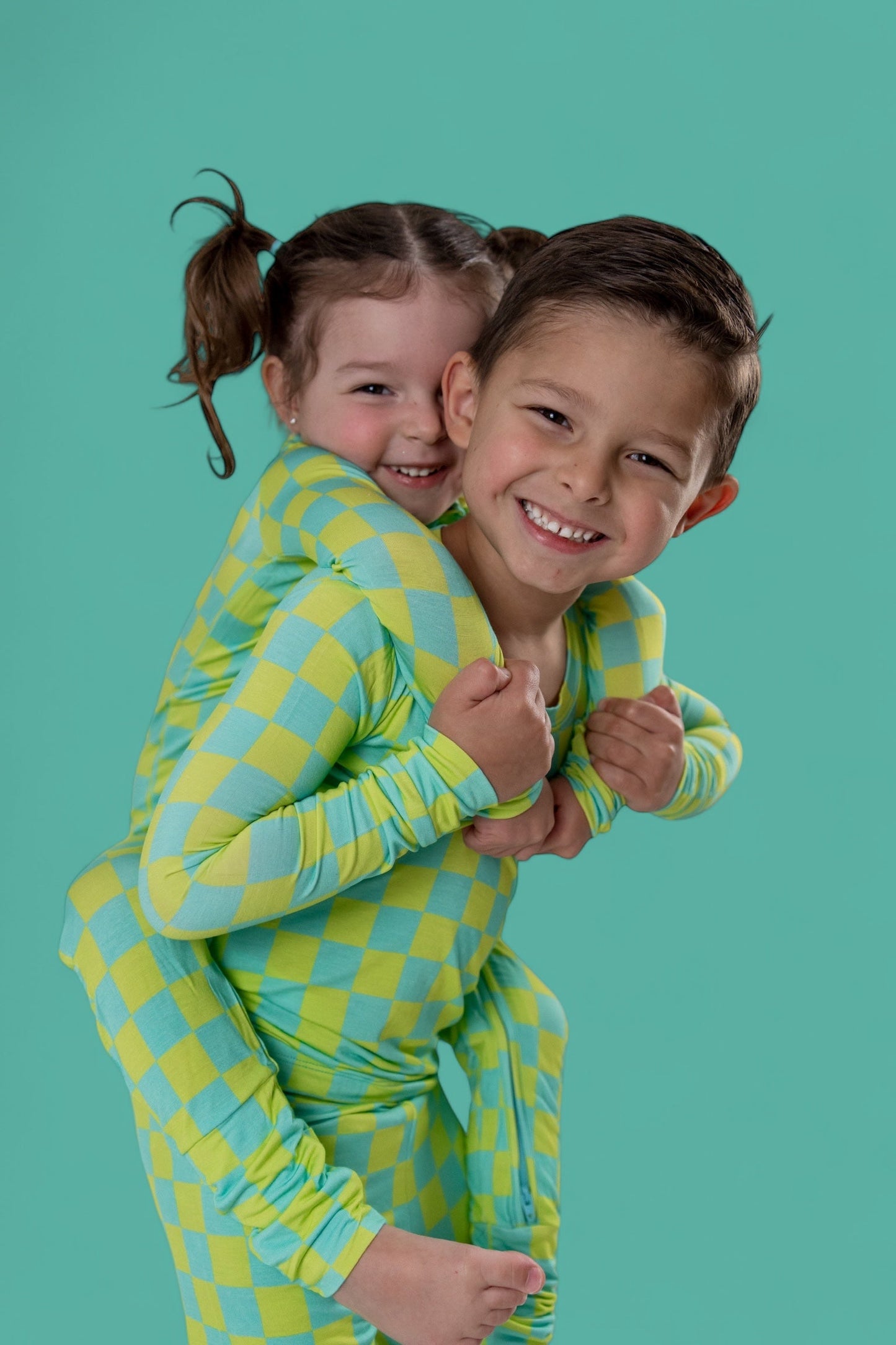 BE BOLD CHECKERS DREAM ROMPER -DS
