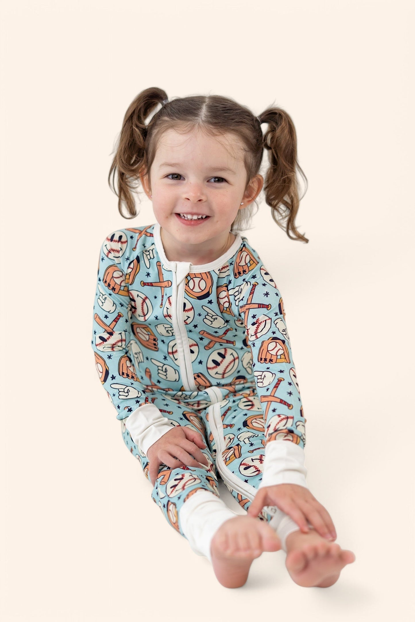BASEBALL SMILEY DREAM ROMPER -DS