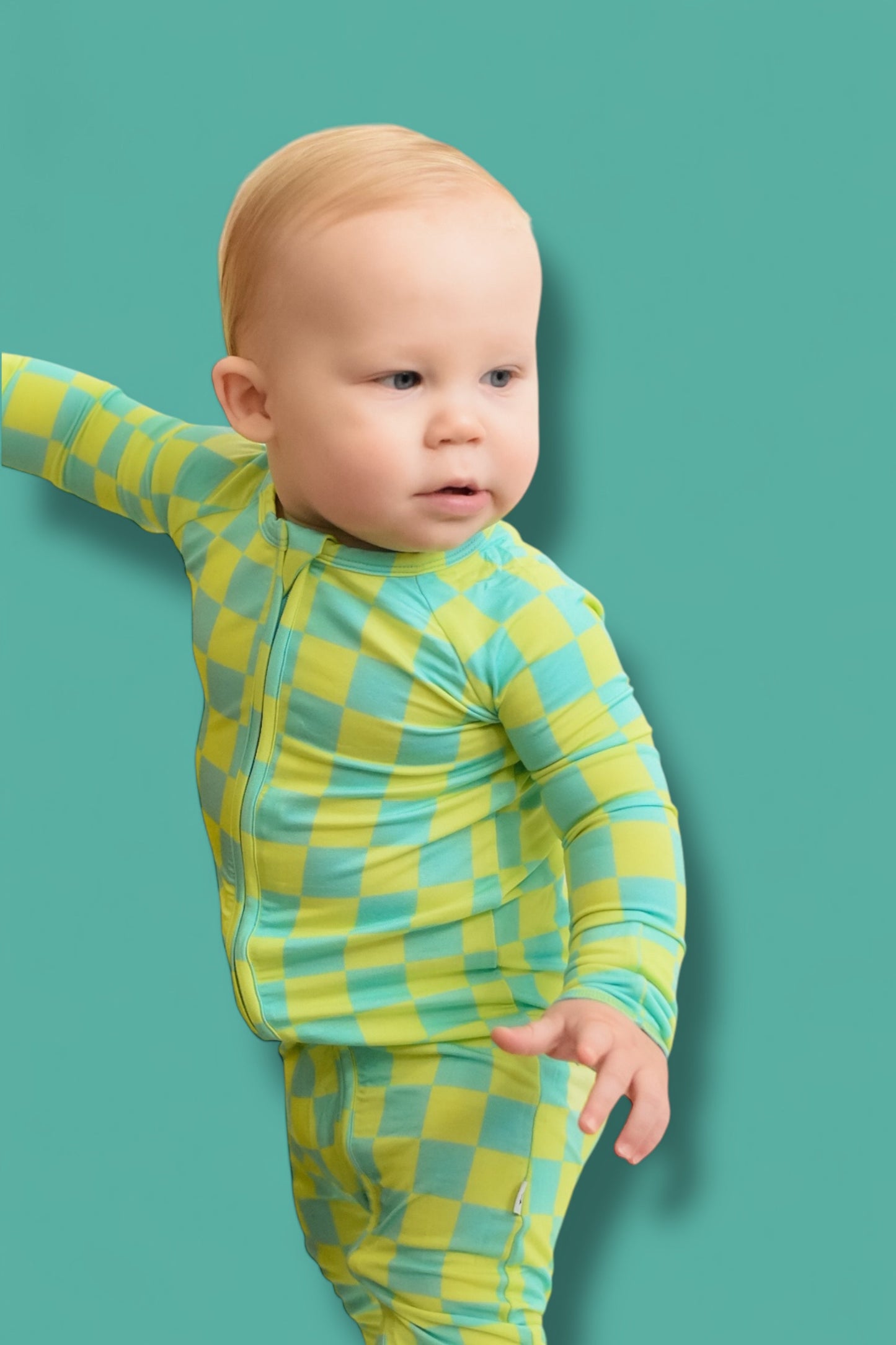 BE BOLD CHECKERS DREAM ROMPER -DS