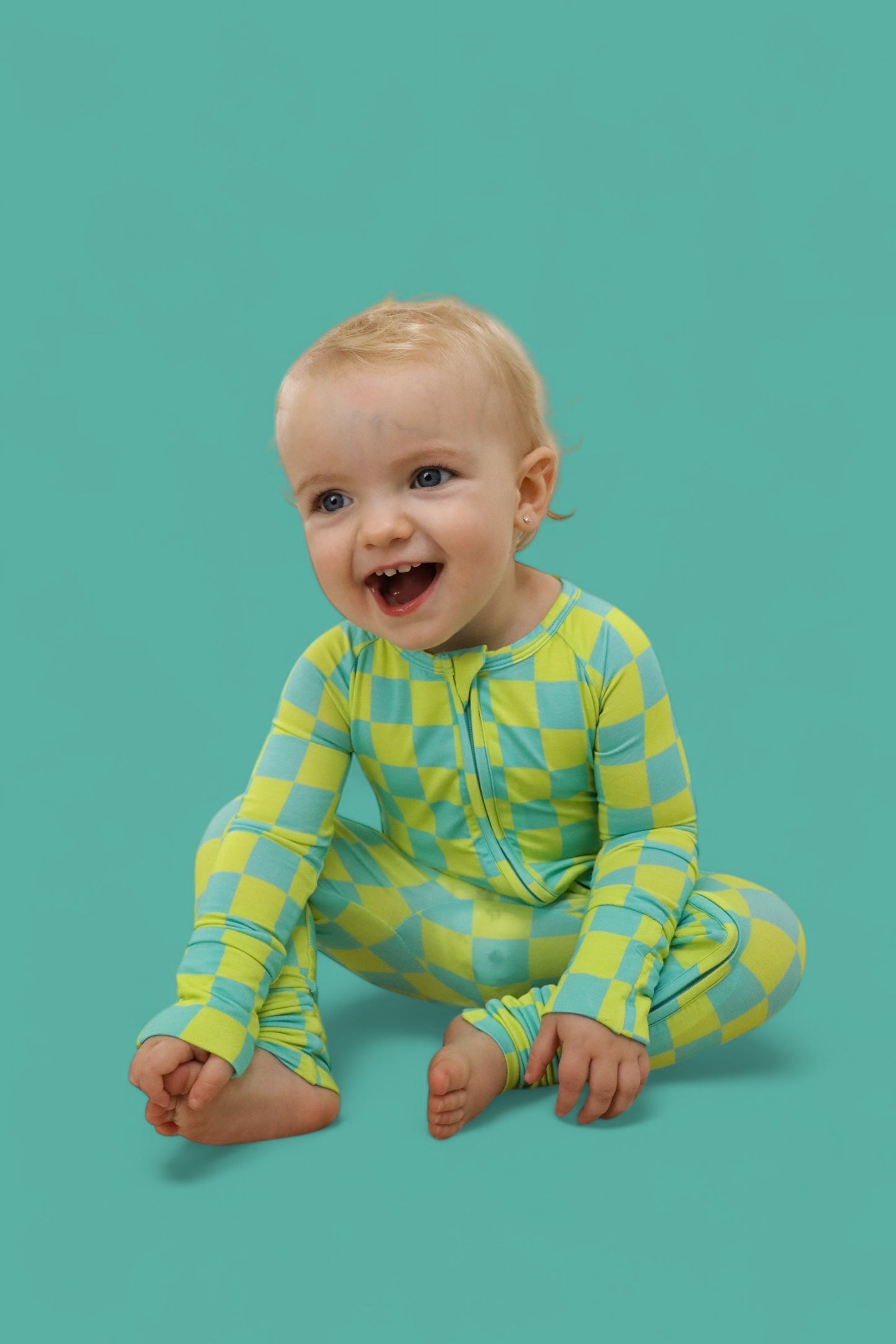 BE BOLD CHECKERS DREAM ROMPER -DS
