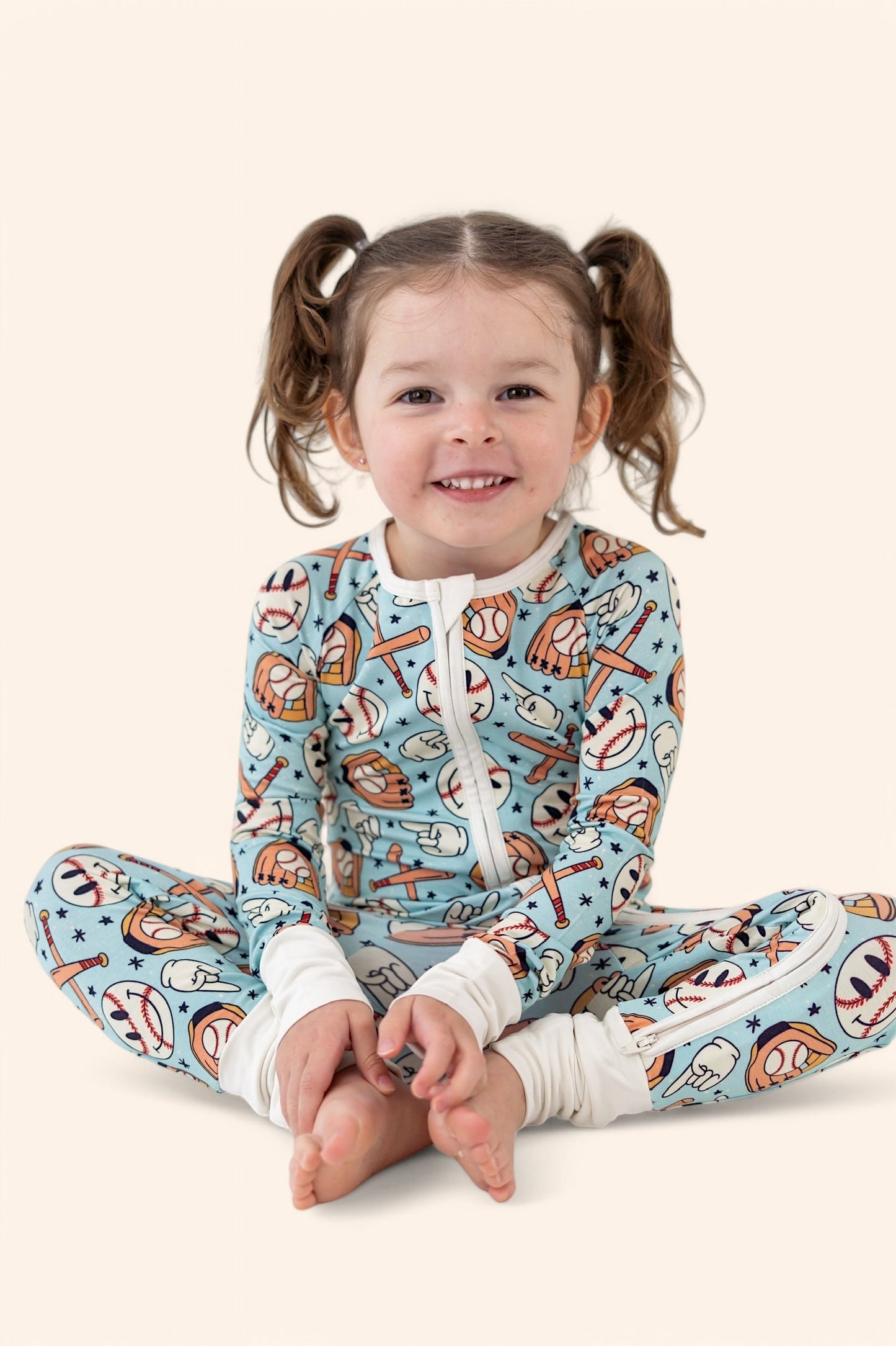 BASEBALL SMILEY DREAM ROMPER -DS