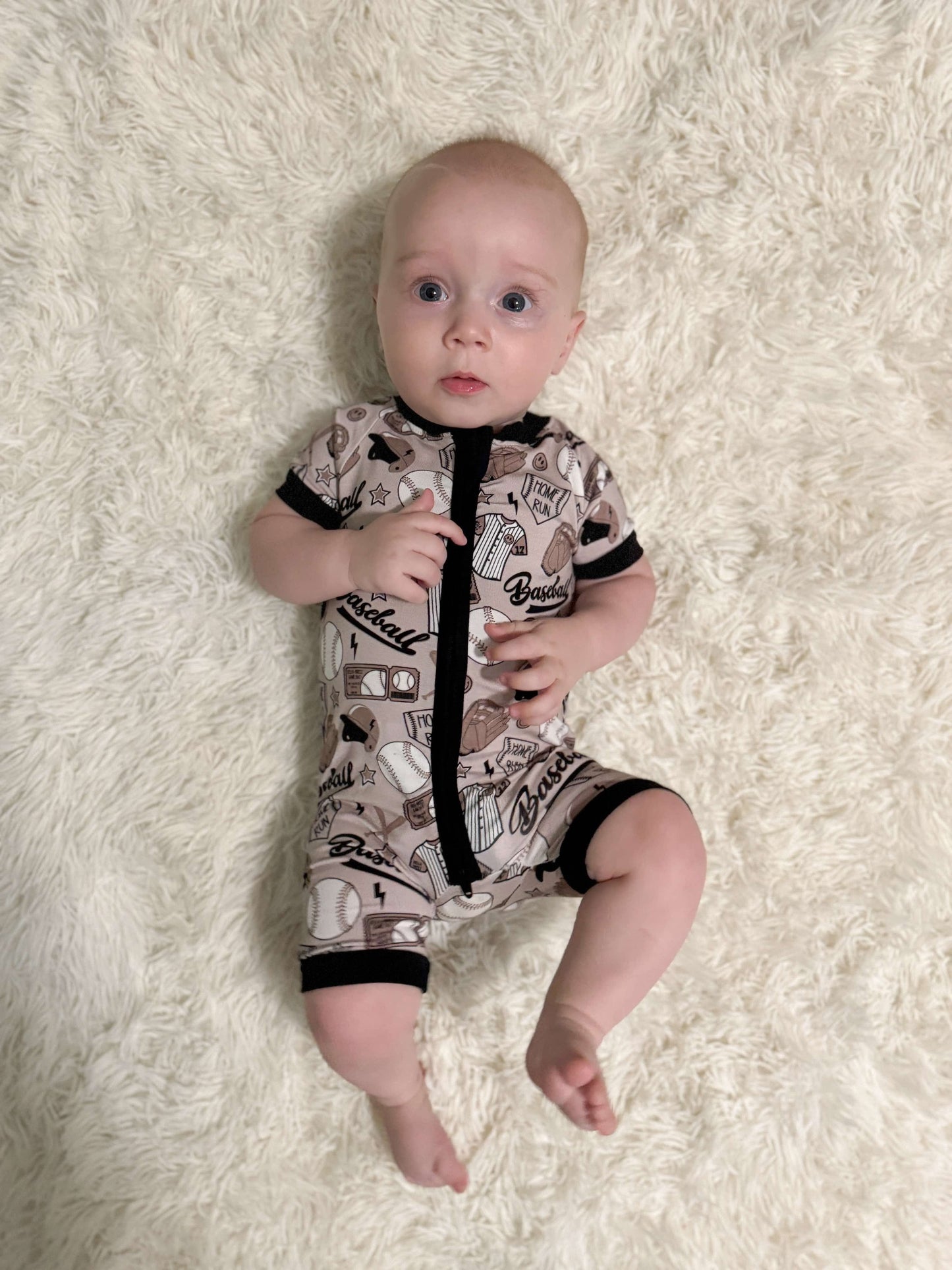 Game Day Bamboo Shortie Romper -DS