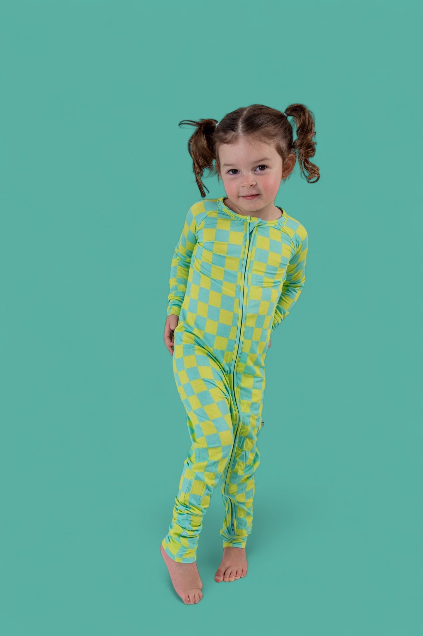 BE BOLD CHECKERS DREAM ROMPER -DS