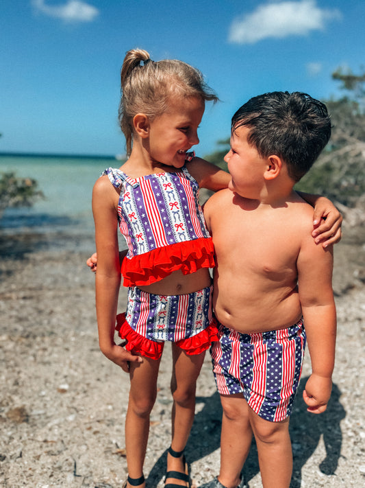 Stars and Stripes Swim Trunks -DS