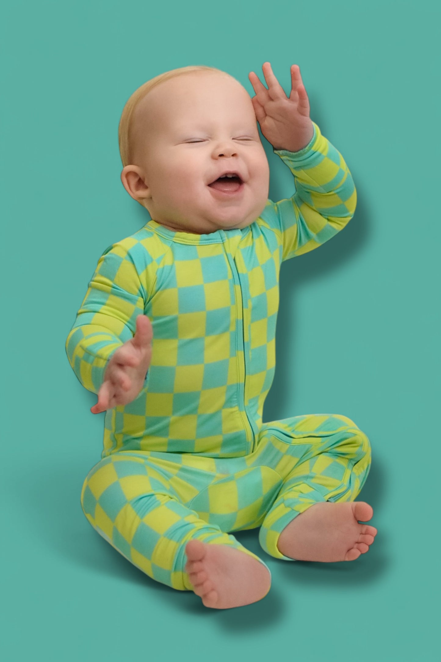 BE BOLD CHECKERS DREAM ROMPER -DS