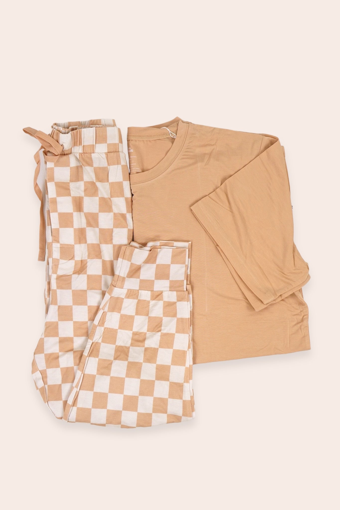 SANDY CHECKERS SHORT SLEEVE MEN'S DREAM JOGGER SET -DS