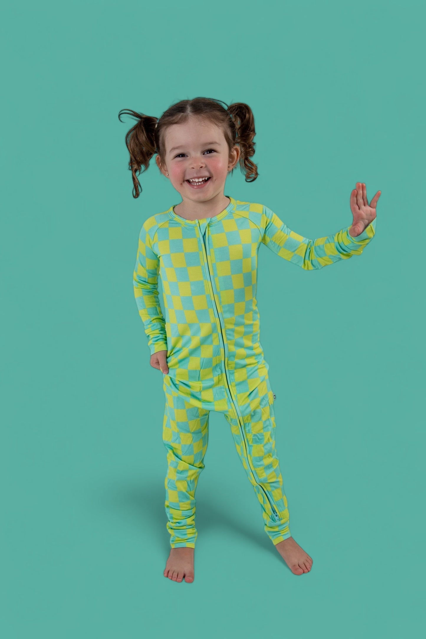 BE BOLD CHECKERS DREAM ROMPER -DS