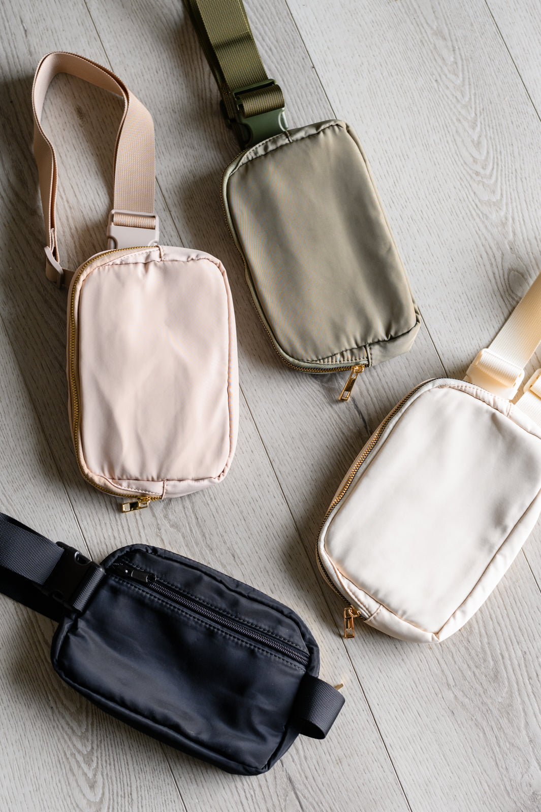 Everywhere I Go Crossbody Belt Bag in Black -DS