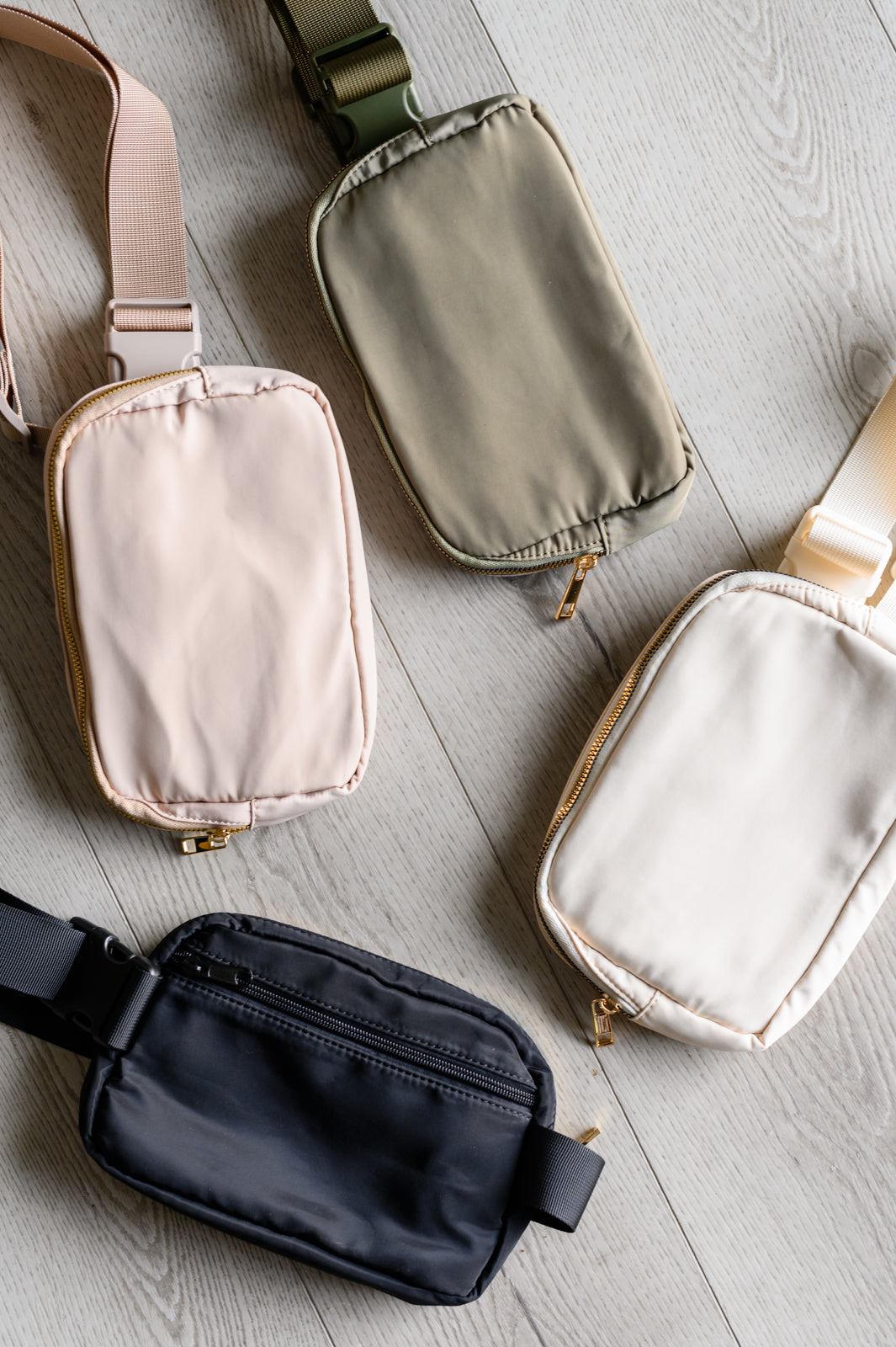Everywhere I Go Crossbody Belt Bag in Ivory-DS