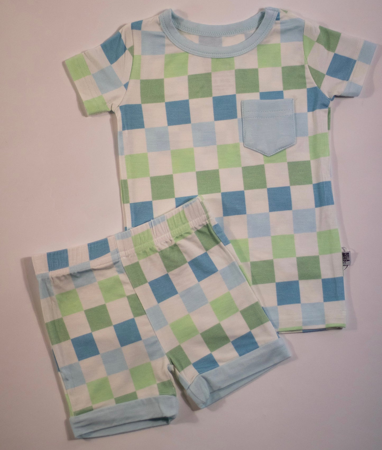 Ocean Checks Bamboo Short Set -DS