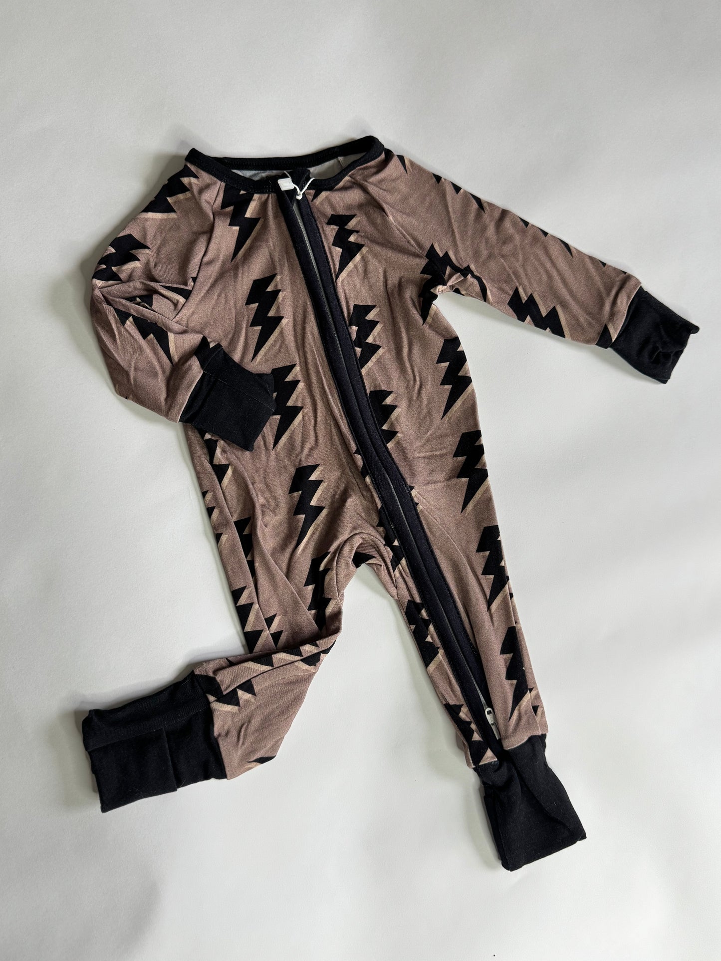 Charcoal Bolts Bamboo Romper -DS