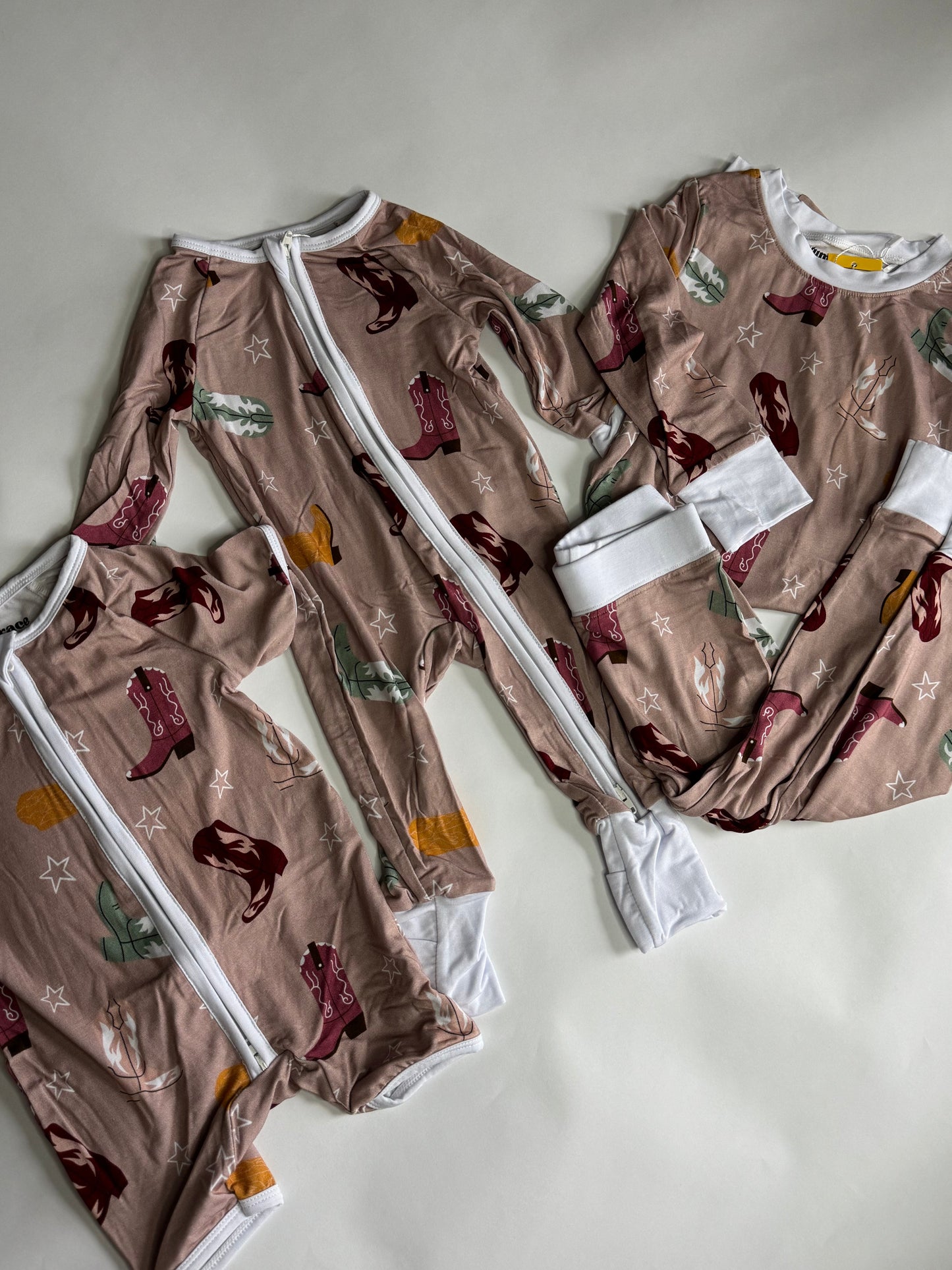 Cowgirl Boots Bamboo Romper -DS