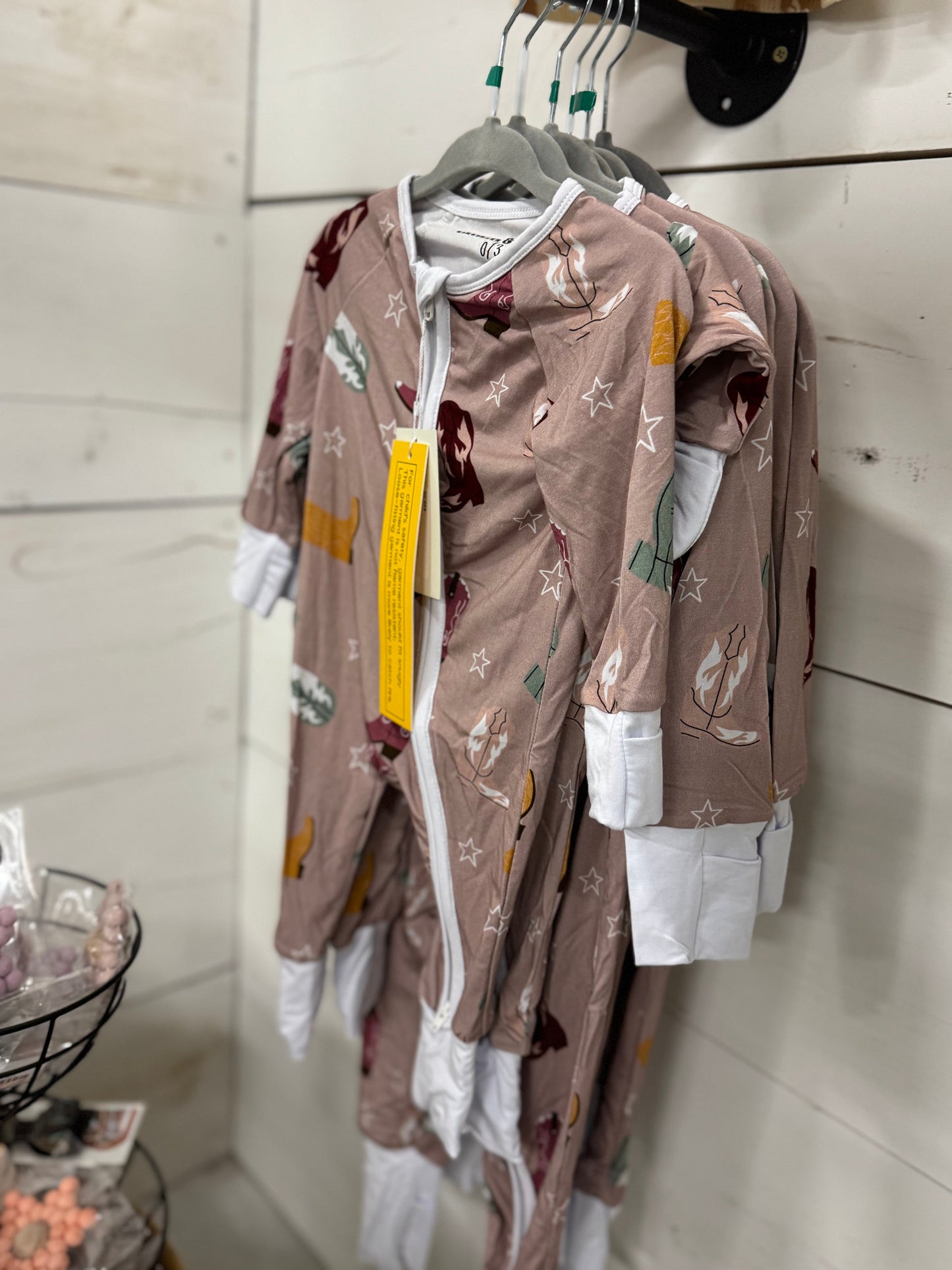 Cowgirl Boots Bamboo Romper -DS