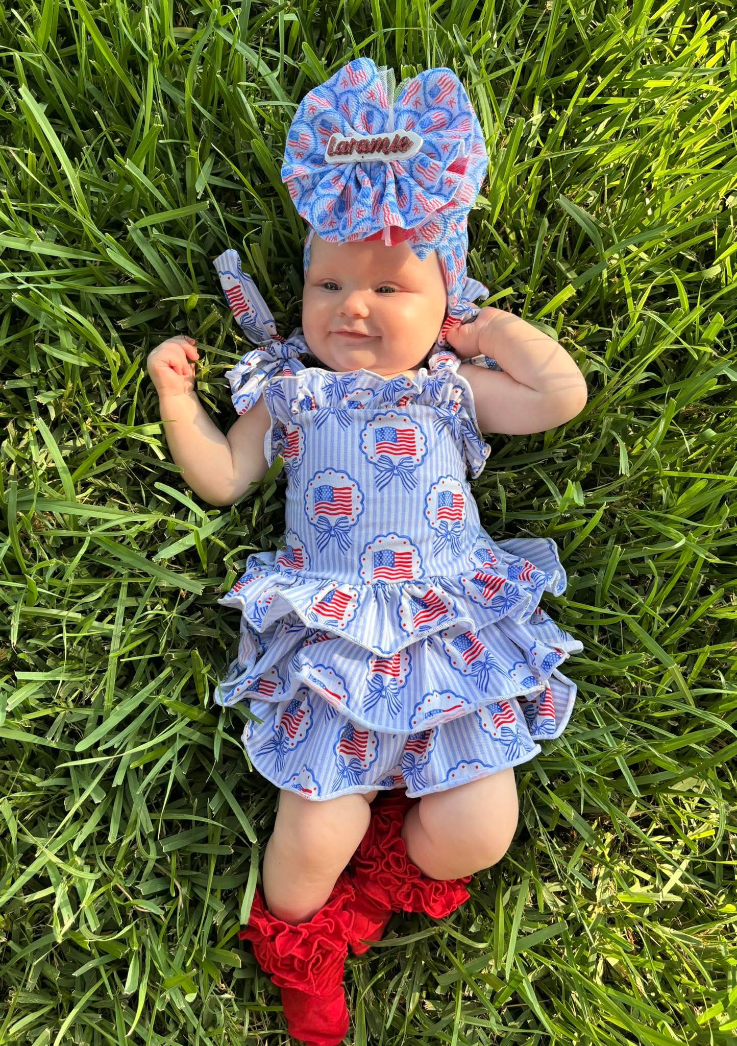 American Sweetheart ruffle romper -DS