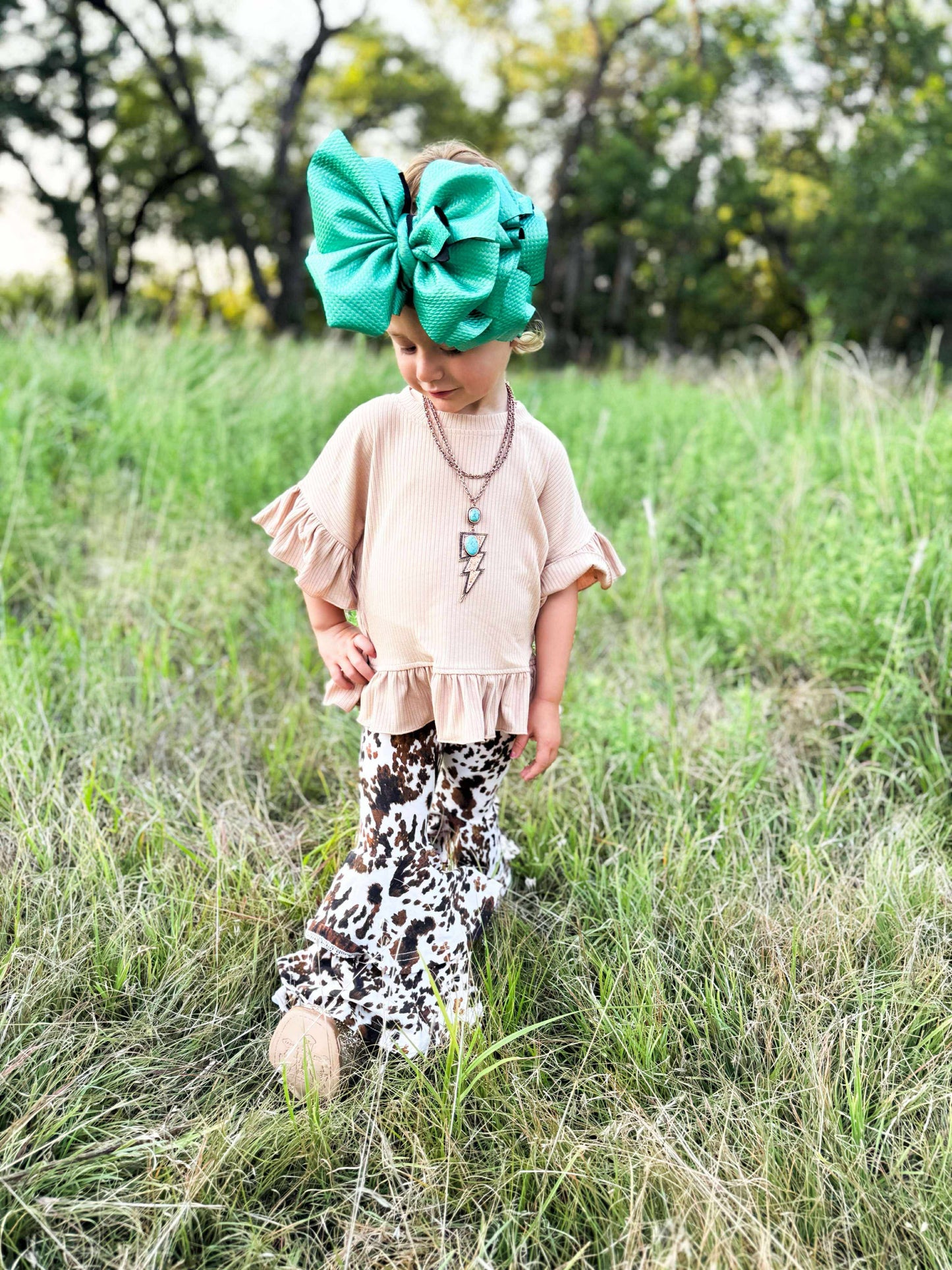 DS- Brown cow double bell bottoms