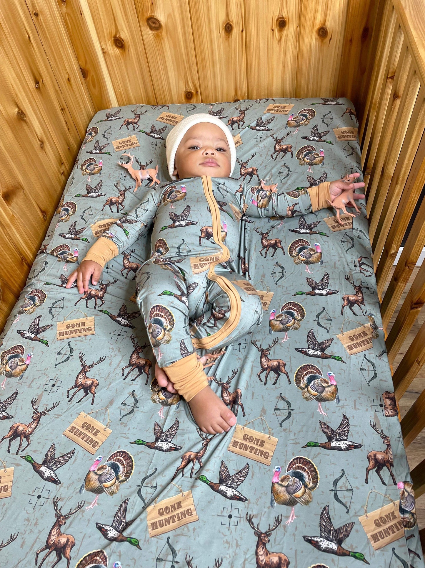 Hunting Bamboo Crib Sheet -DS