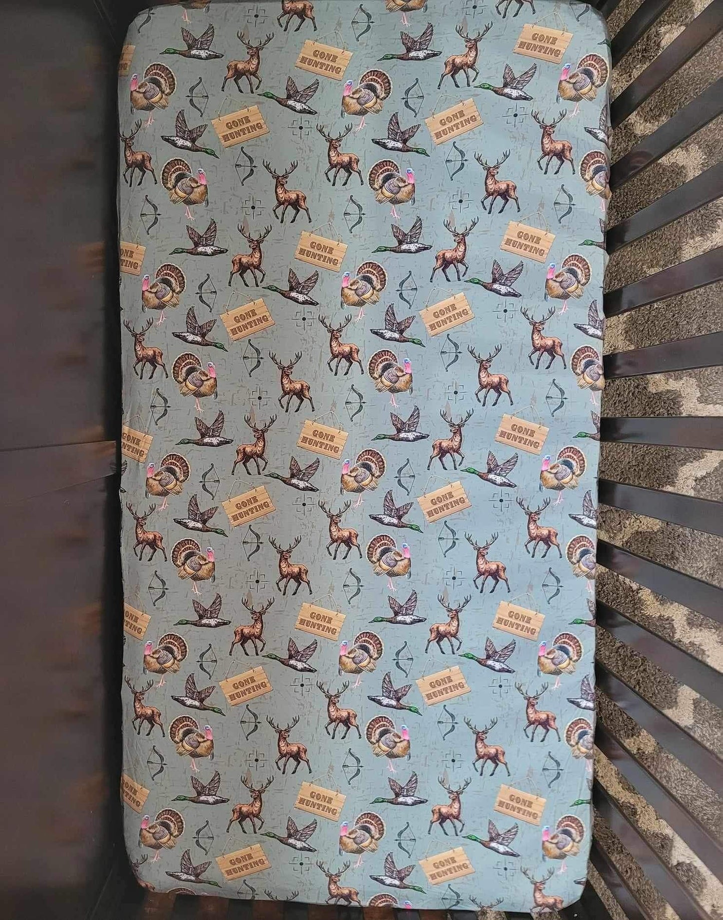 Hunting Bamboo Crib Sheet -DS