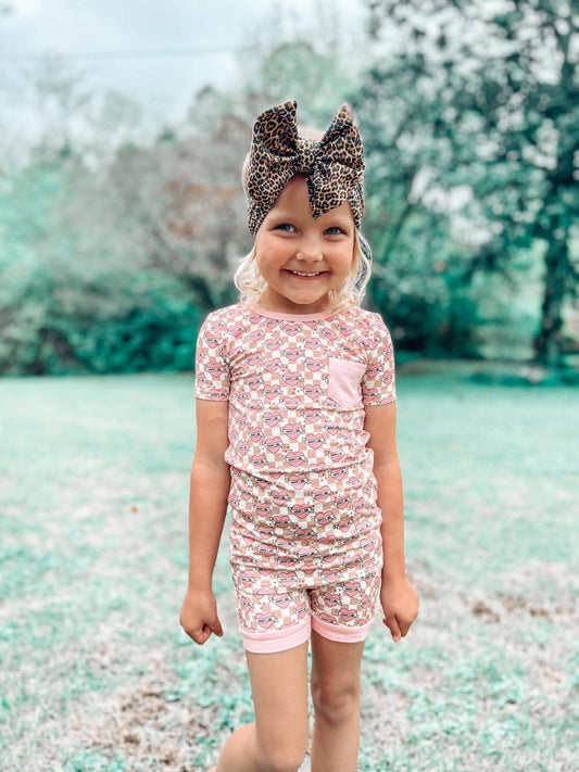 Checkered Mama's Girl Bamboo Short Set -DS