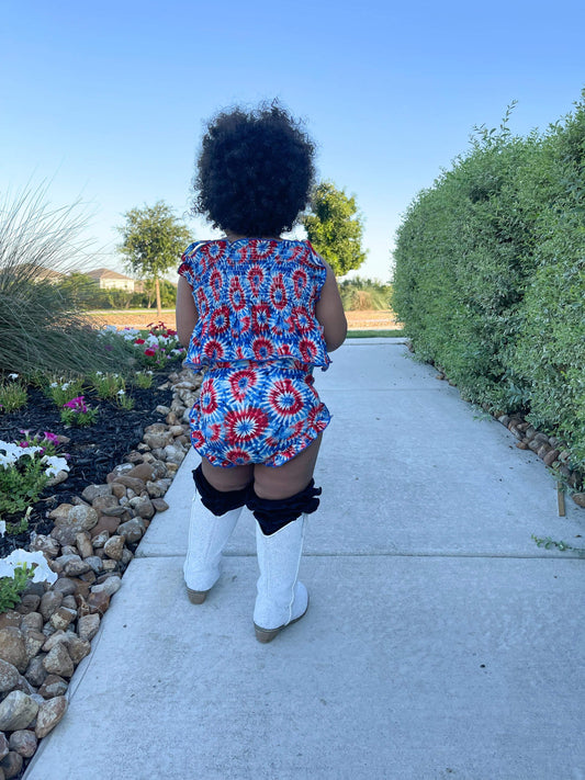 Tie Dye Bamboo Ruffle Set -DS