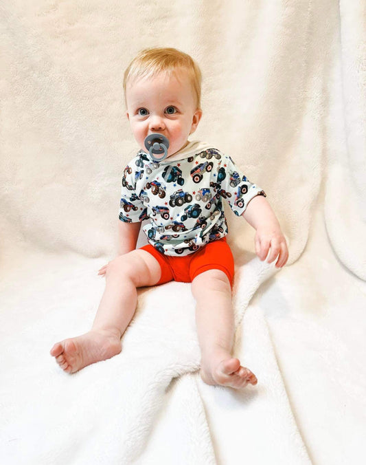 Red, White & Vroooom Bamboo Hooded Top -DS