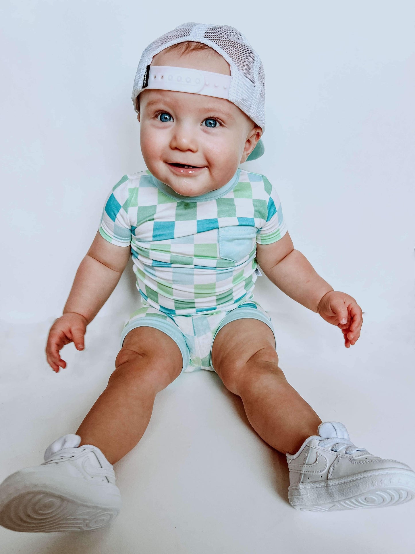 Ocean Checks Bamboo Short Set -DS