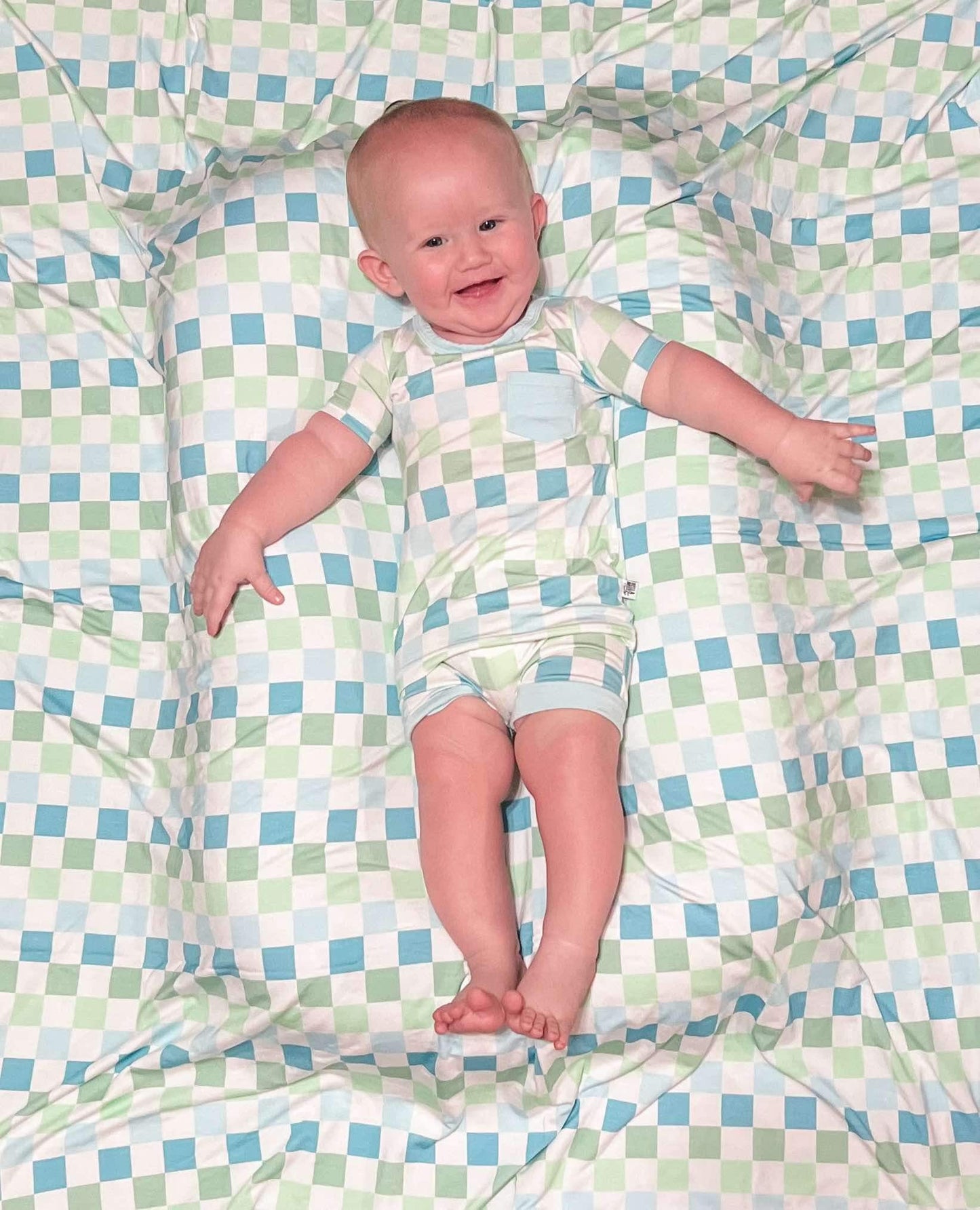 Ocean Checks Bamboo Short Set -DS