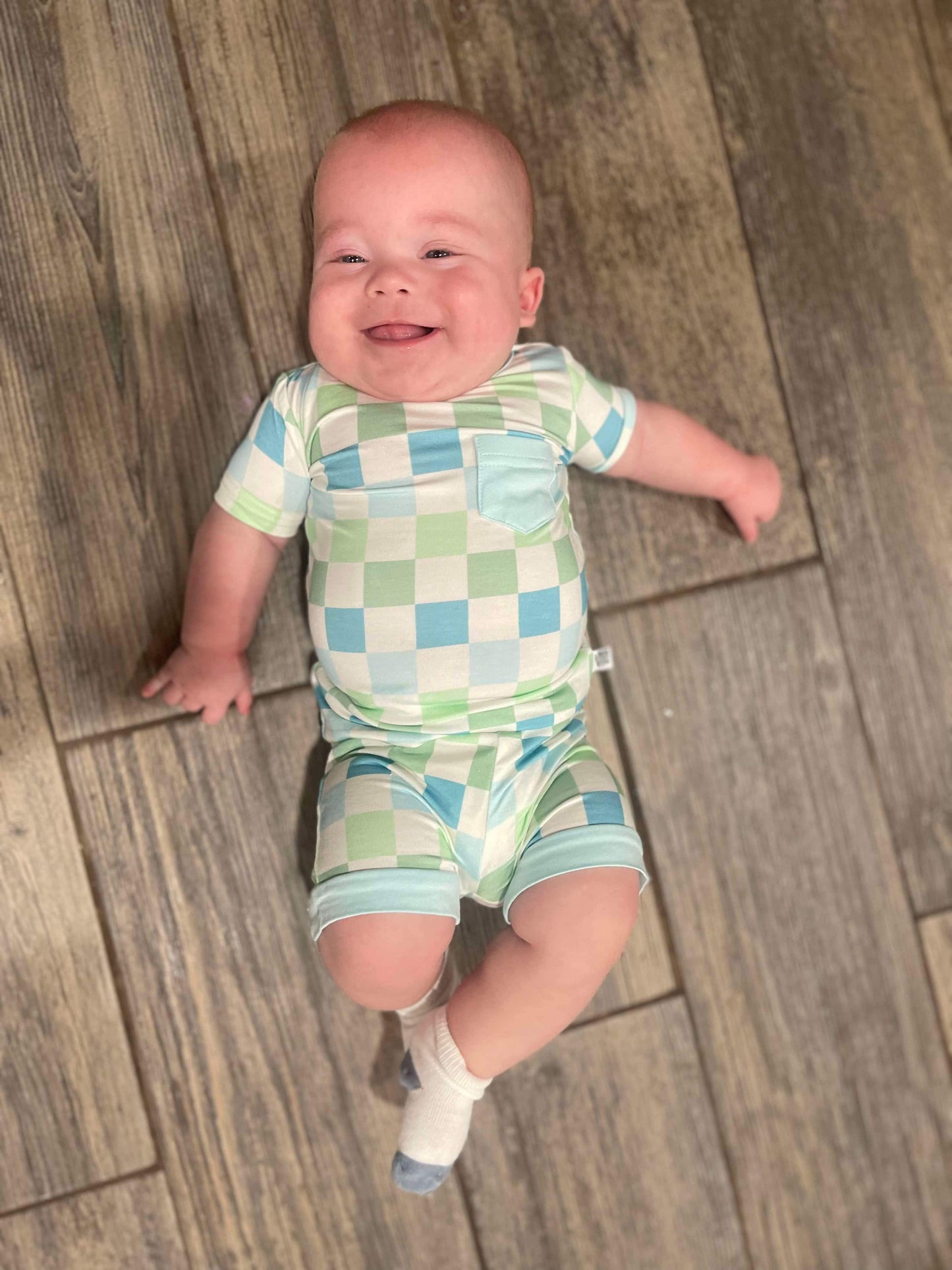 Ocean Checks Bamboo Short Set -DS