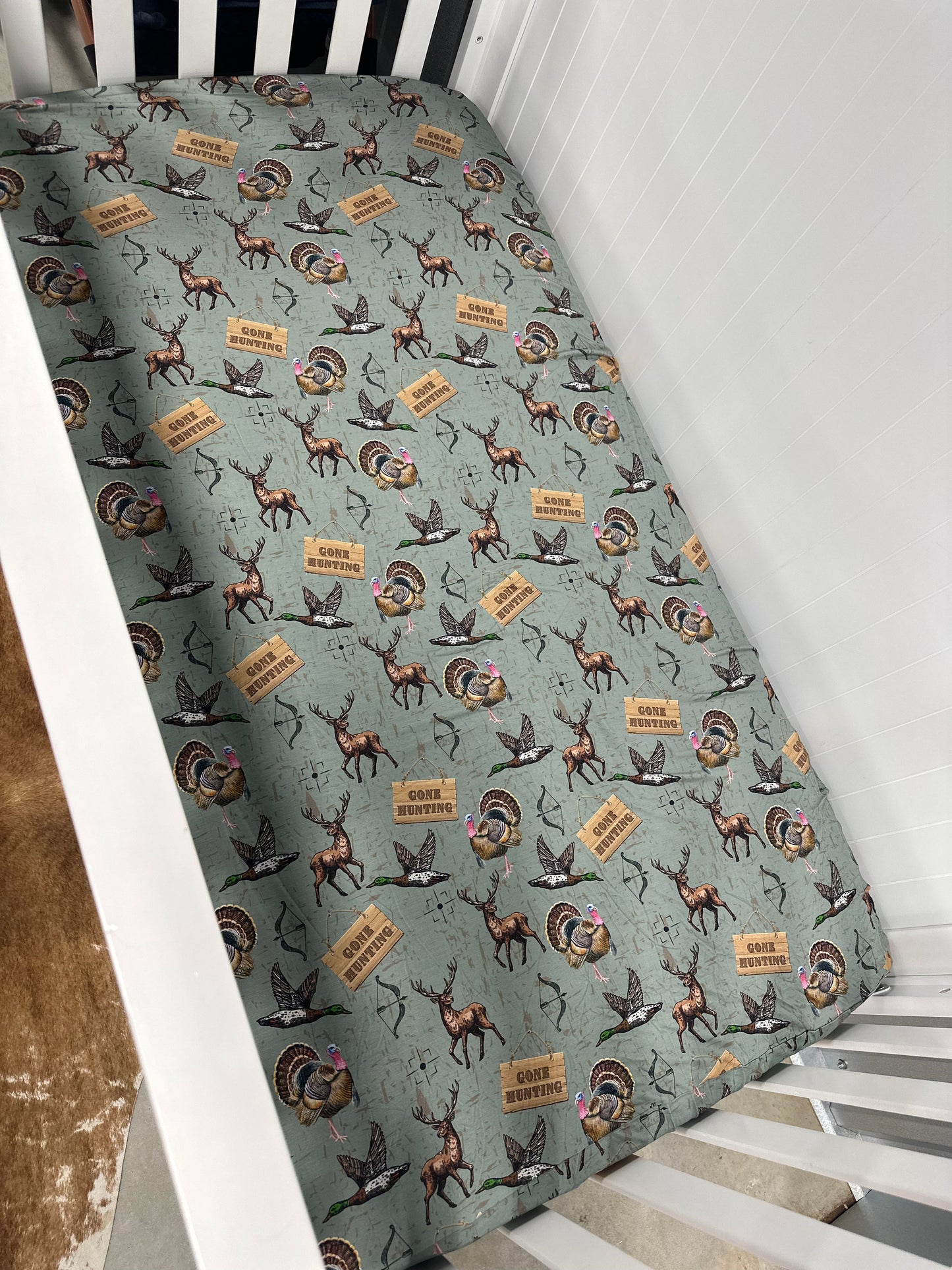 Hunting Bamboo Crib Sheet -DS