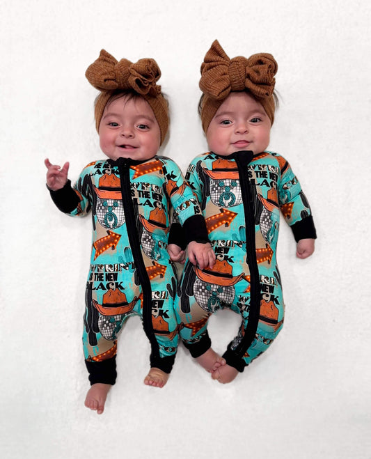 Cow Print is the New Black Bamboo Sleeper -DS