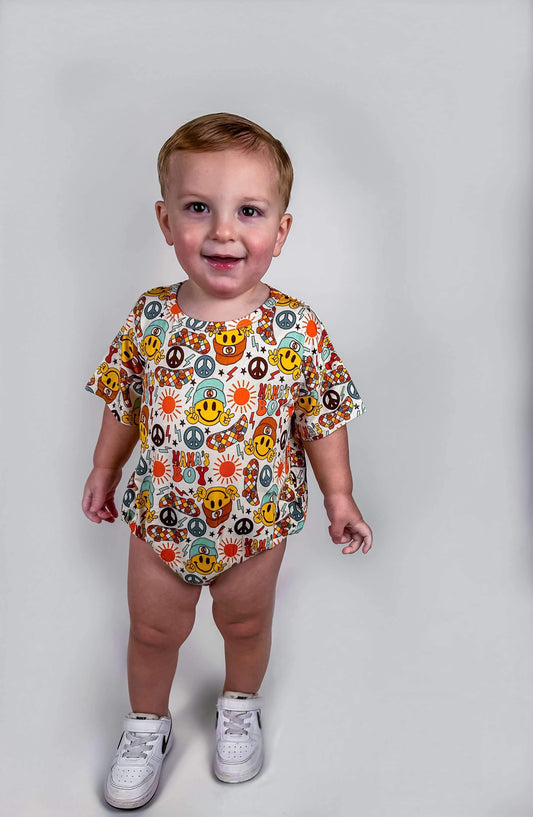 Rad Mama's Boy Oversized Bamboo Romper -DS