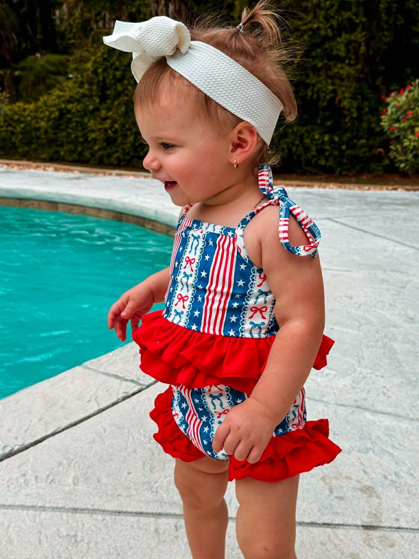 Little Miss America 2 Piece Swim Suit -DS