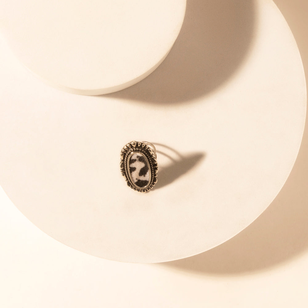 Myra Outlaw Hide Statement adjustable Ring- DS