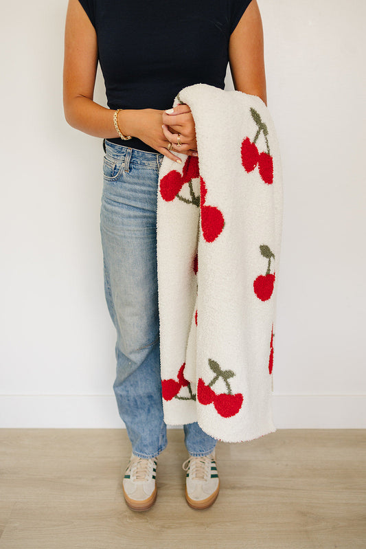 DS- Cherry Plush Blanket