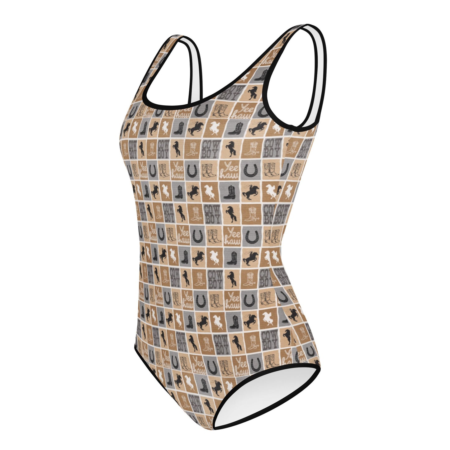 Western Check Youth Swimsuit -DS