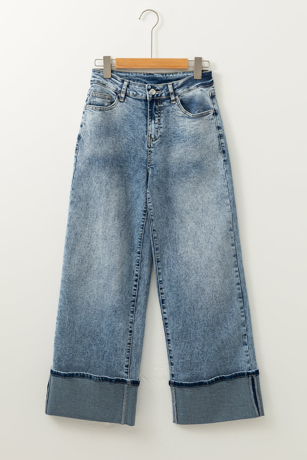 Myosotis High Rise Button Zip Fly Medium Wash Jeans -DS