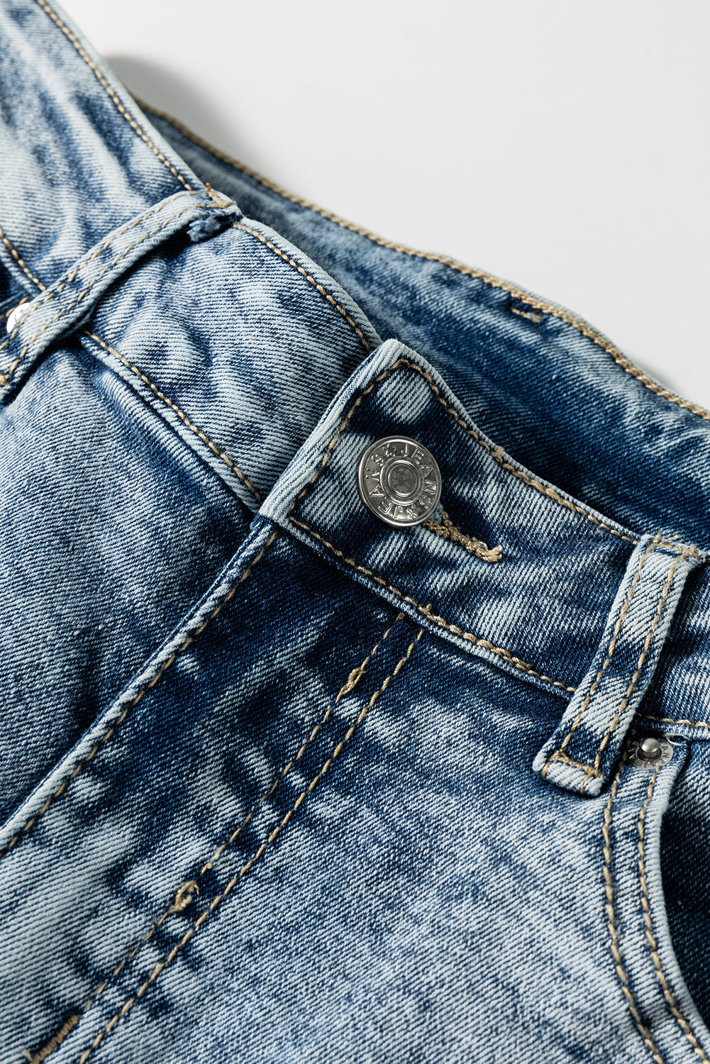 Myosotis High Rise Button Zip Fly Medium Wash Jeans -DS