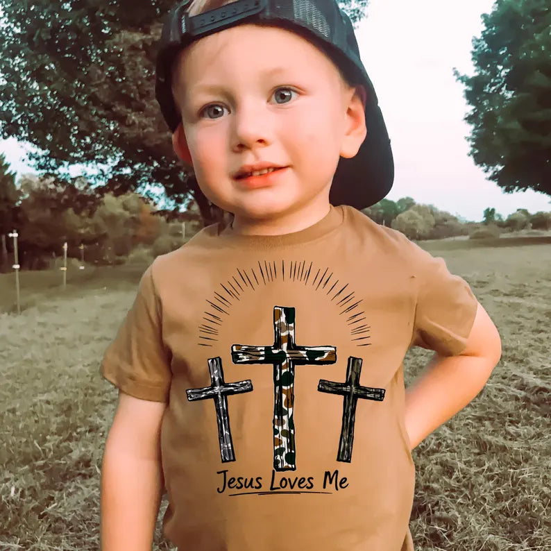 INFANT ONESIE - Jesus Loves Me (Camo)