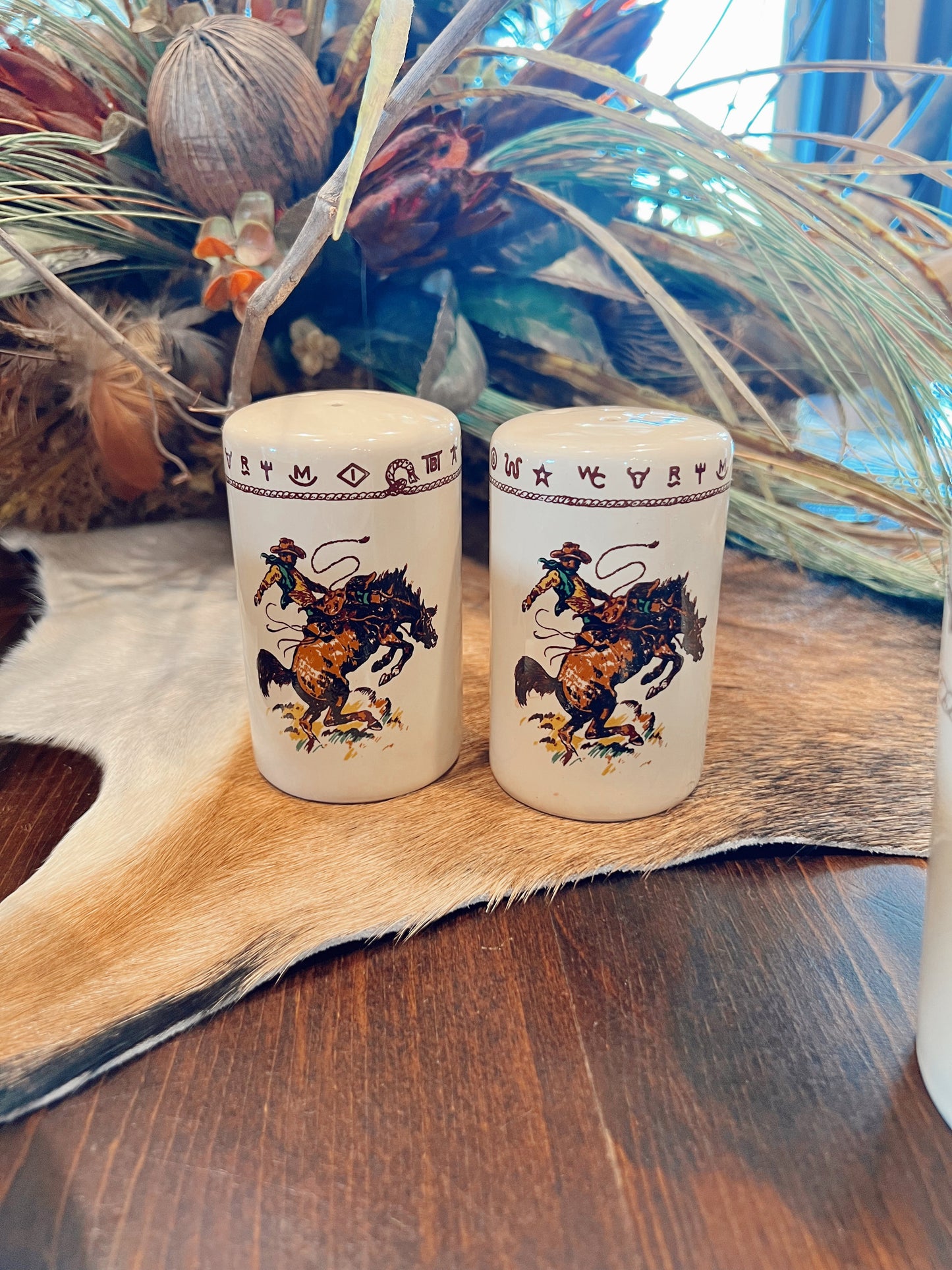 The Bronc Salt & Pepper Shakers -DS