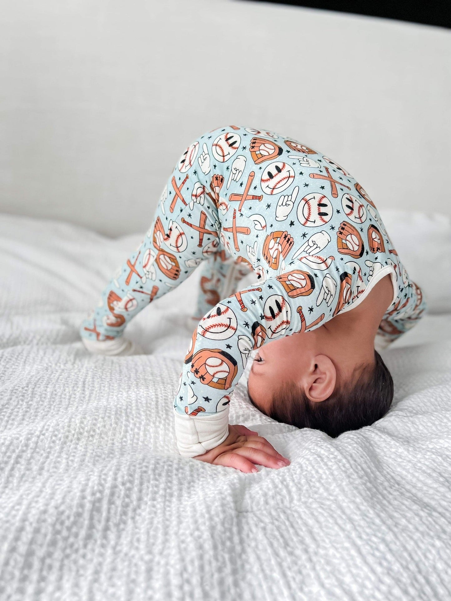 BASEBALL SMILEY DREAM ROMPER -DS