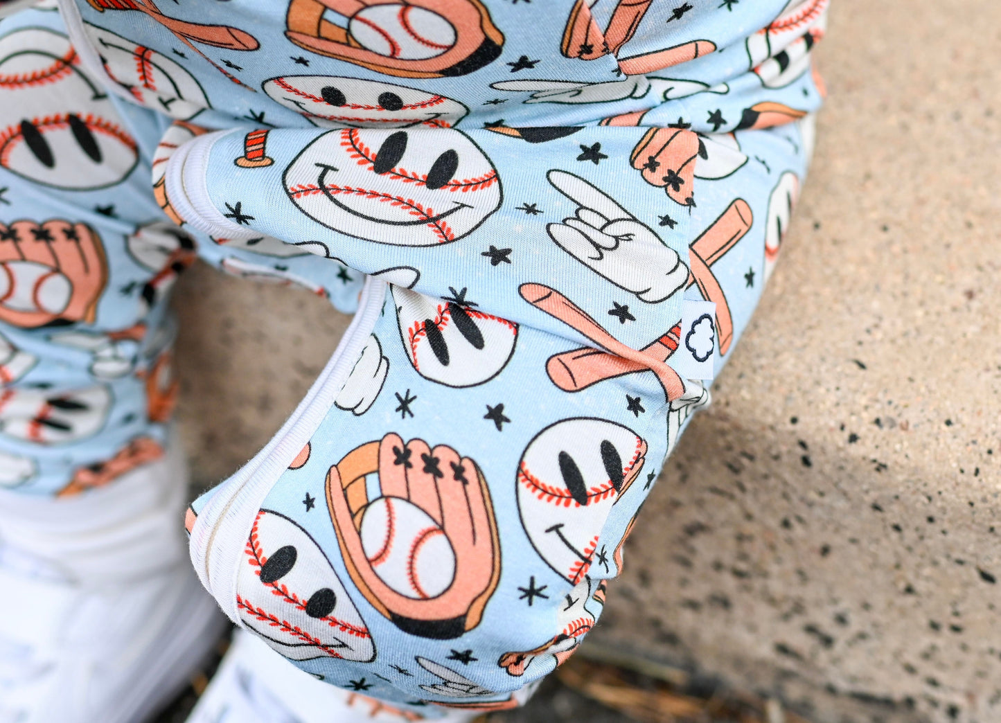 BASEBALL SMILEY DREAM ROMPER -DS