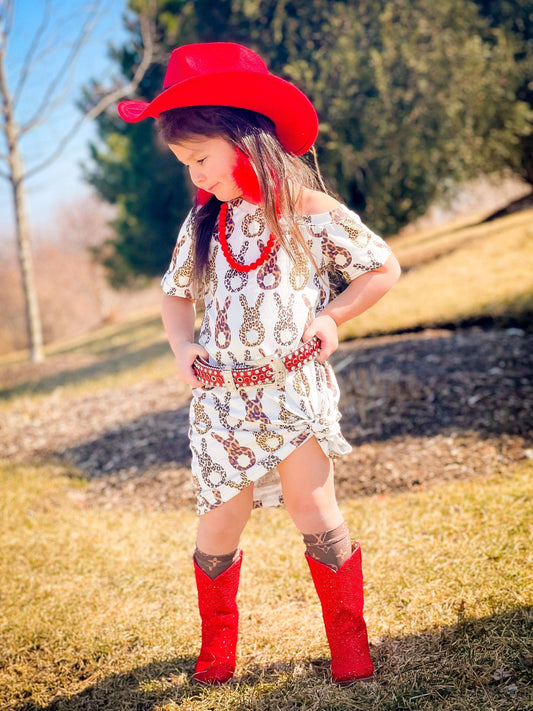 Firecracker Red Glitter Belt -DS